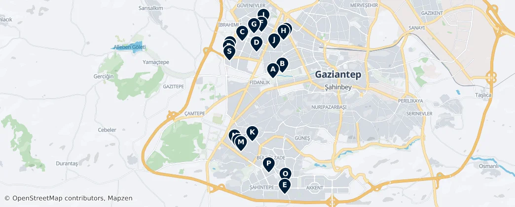 Parks and Gardens — mapa