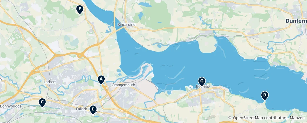 Mapa Falkirk Unmissables