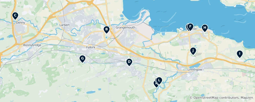 Mapa Parks and Gardens
