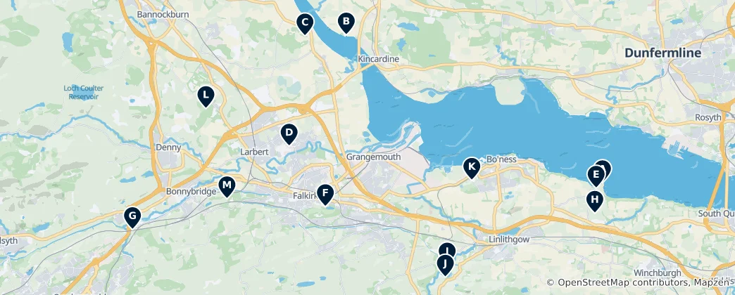 Mapa Scottish Heritage Sites