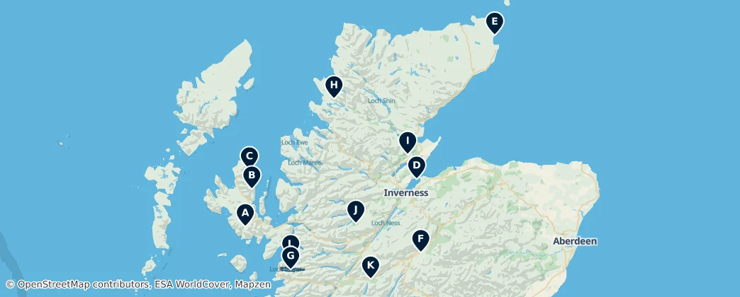Joyas Escondidas de Escocia — Mapa