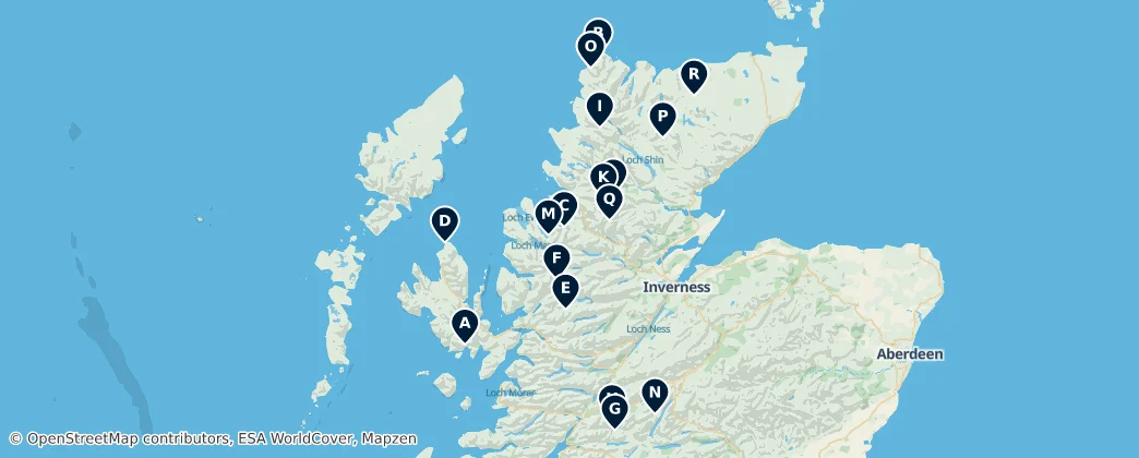 Wilderness Huts and Shelters — Mapa