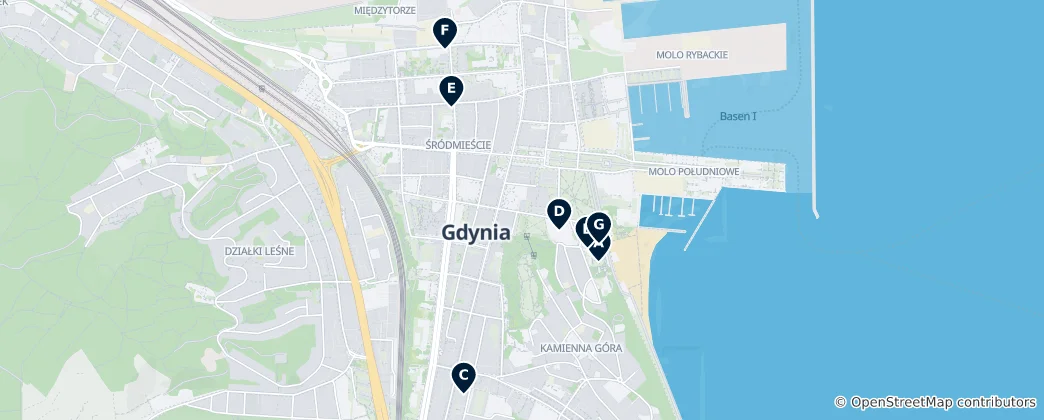 Карта Gdynia Cultural Highlights