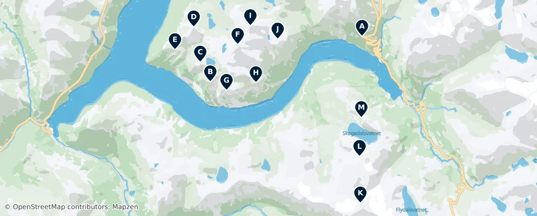 Geirangerfjord Peaks and Viewpoints – Mapa