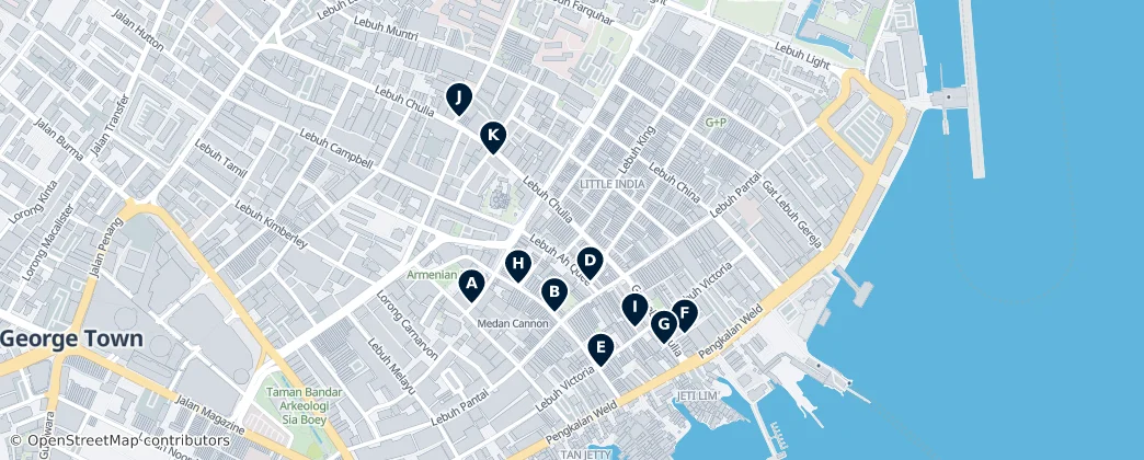Mapa George Town Street Art