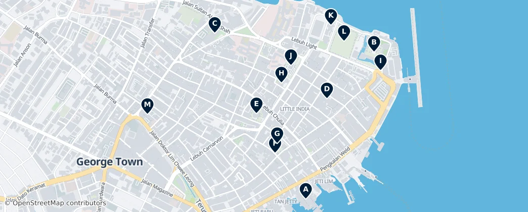 Mapa George Town UNESCO World Heritage Site Essentials