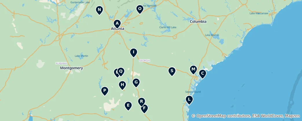 Mappa di Featured Accommodations