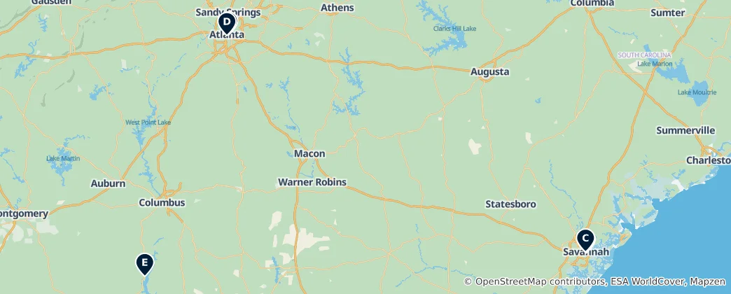 Mapa Historic Churches & Cathedrals