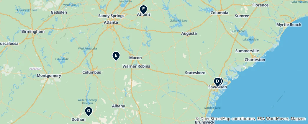 Mappa di Historic Sites & Monuments