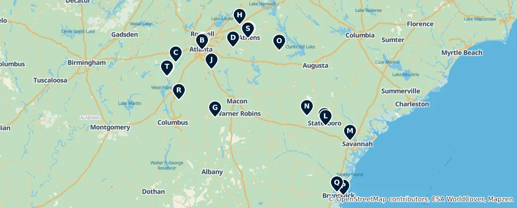 Mapa Regional American Eats