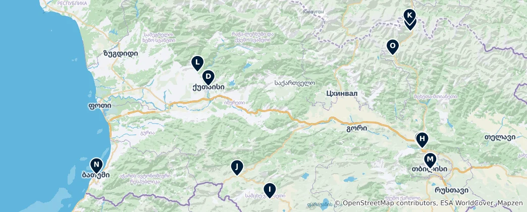 Map of Georgia's Absolute Essentials