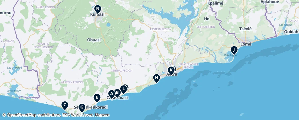 Historic Forts and Castles — Map