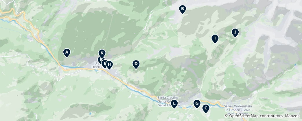 Mapa Val Gardena Essentials