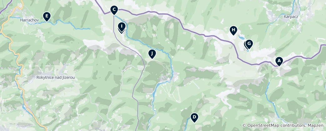Map of Krkonoše Essentials