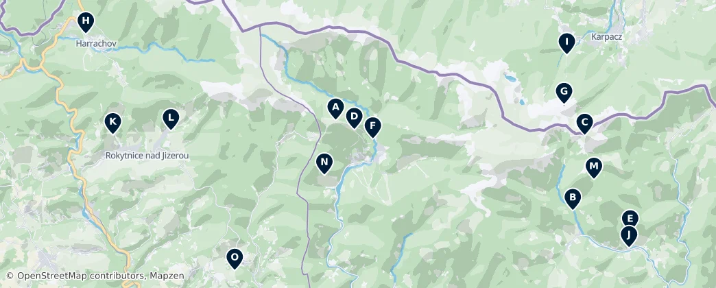Skiing & Mountain Lifts — Mappa