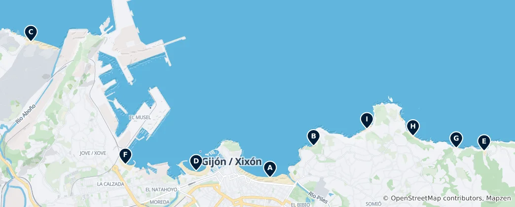 Map of Best Beaches and Coastal Spots