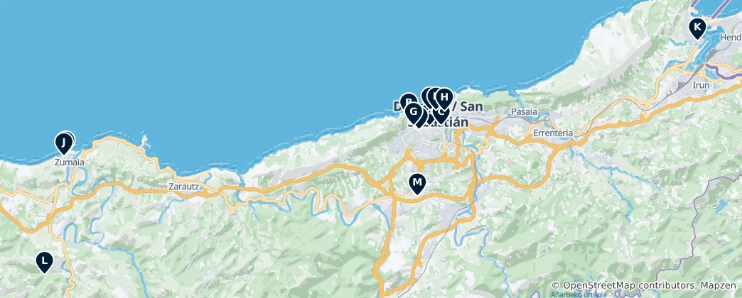 Mappa di Tesori Essenziali di Gipuzkoa