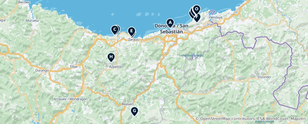 Mapa Peaks and Viewpoints