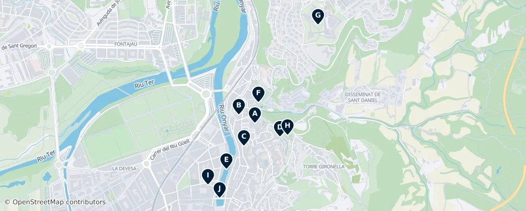 Map of Girona's Essential Landmarks