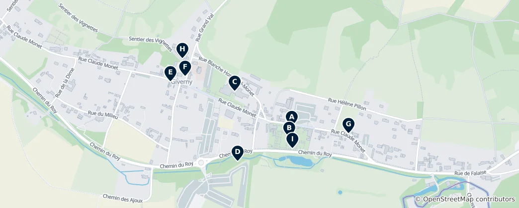 Mapa Impressionist Art Destinations