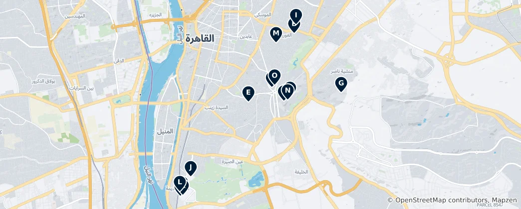 Mappa di Cairo's Sacred Sites