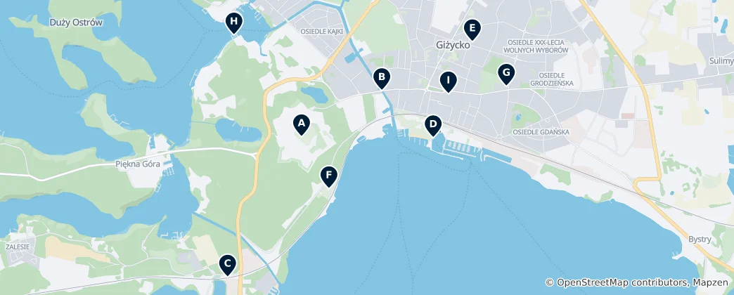 Map of Giżycko Essentials