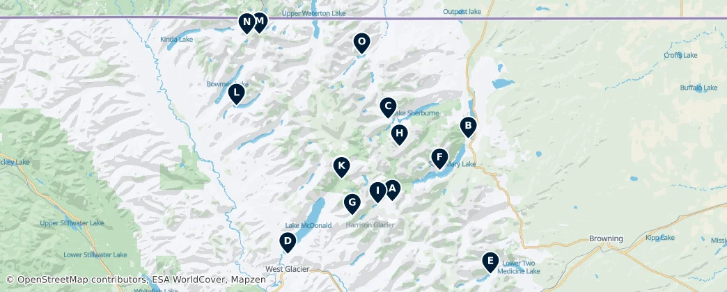 Map of Glacier Camping & Outdoors