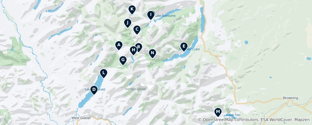 Map of Glacier National Park Essentials