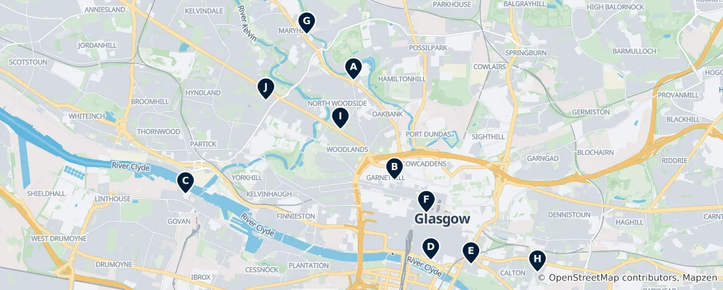 Historic Churches of Glasgow Haritası