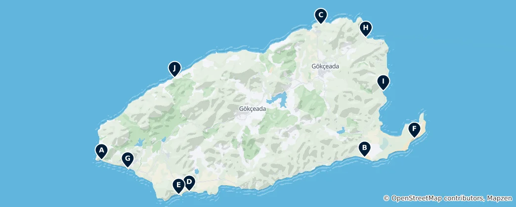 Carte de Best Beaches