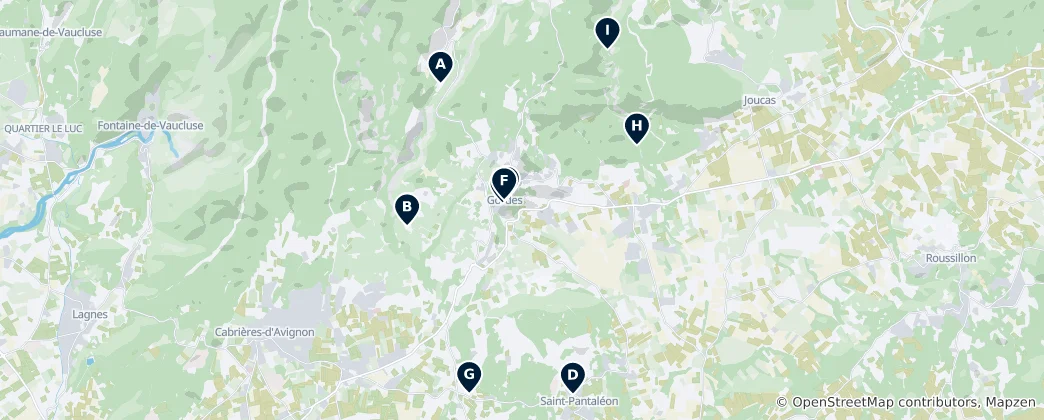 Mapa Gordes Unmissables