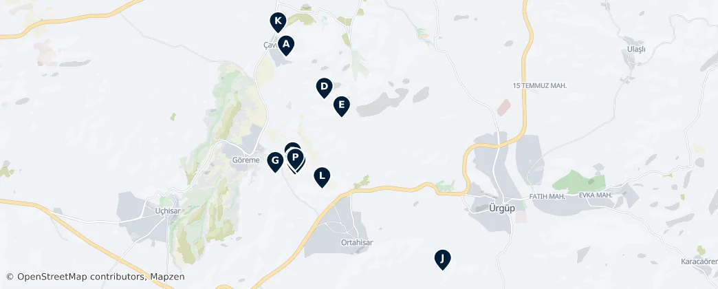 Mapa Ancient Churches and Ruins