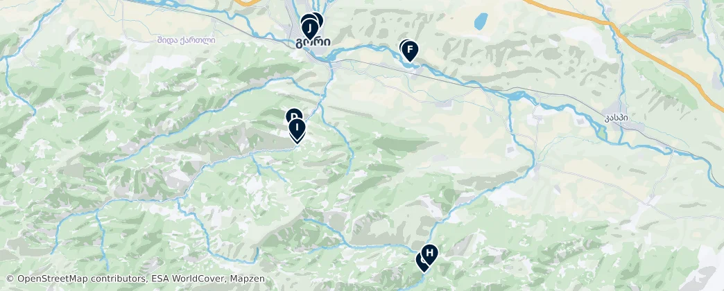 Map of Gori's Essential Historical and Cultural Jewels
