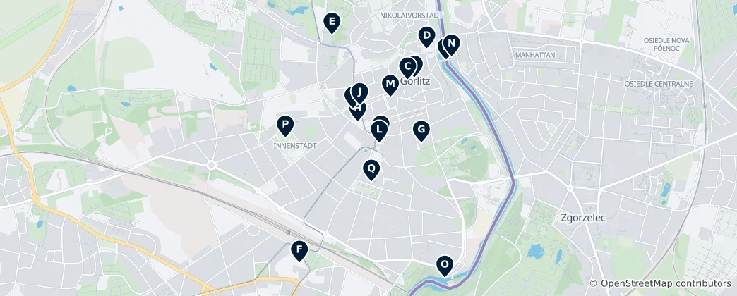 Mapa Historic Görlitz