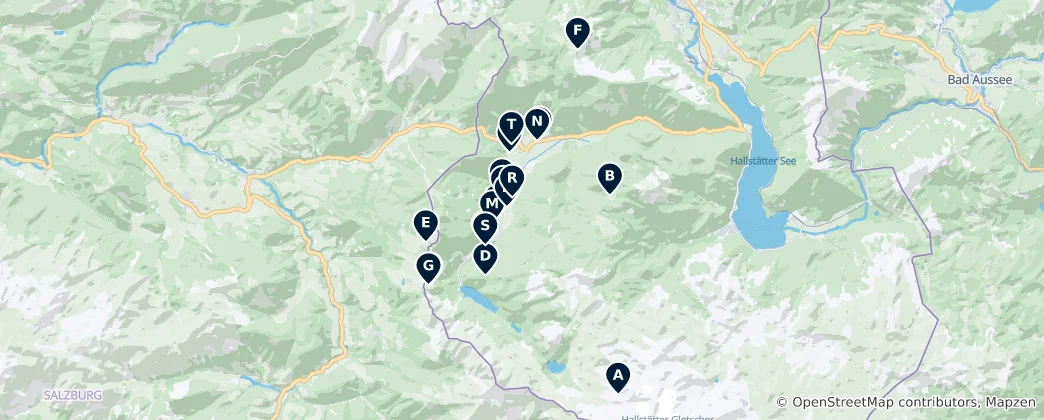 Mappa di Gosau Alpine Huts & Chalets