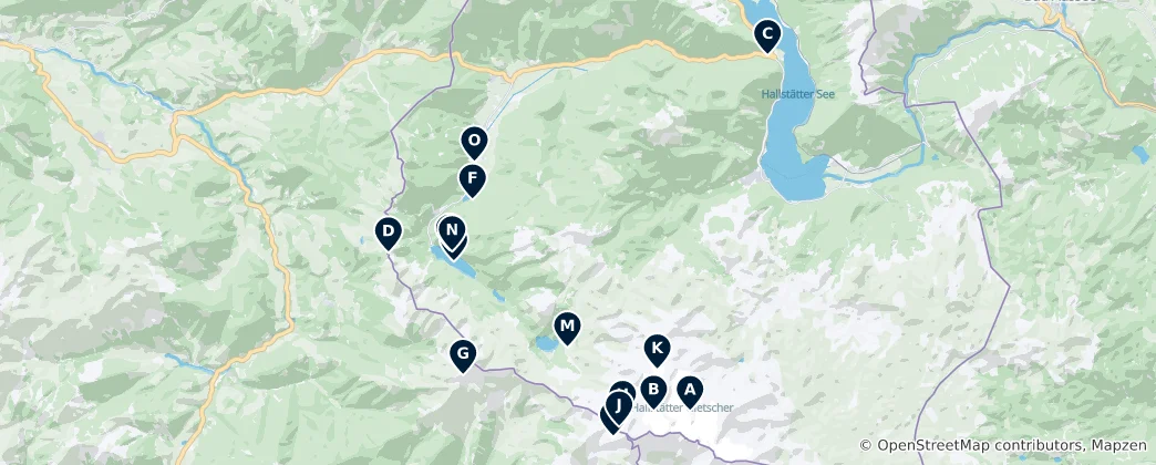 Map of Gosau Outdoor Adventures