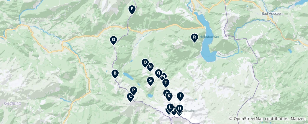 Map of Gosau Peaks Explorer