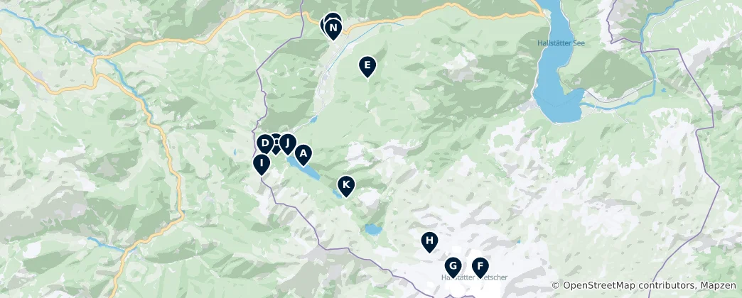 Mappa di Gosau's Essential Alpine Wonders