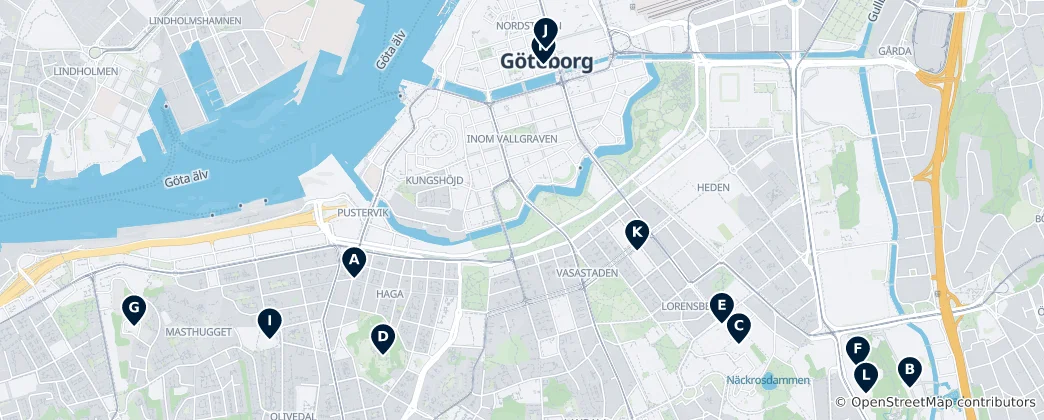Mappa di Gothenburg Essentials