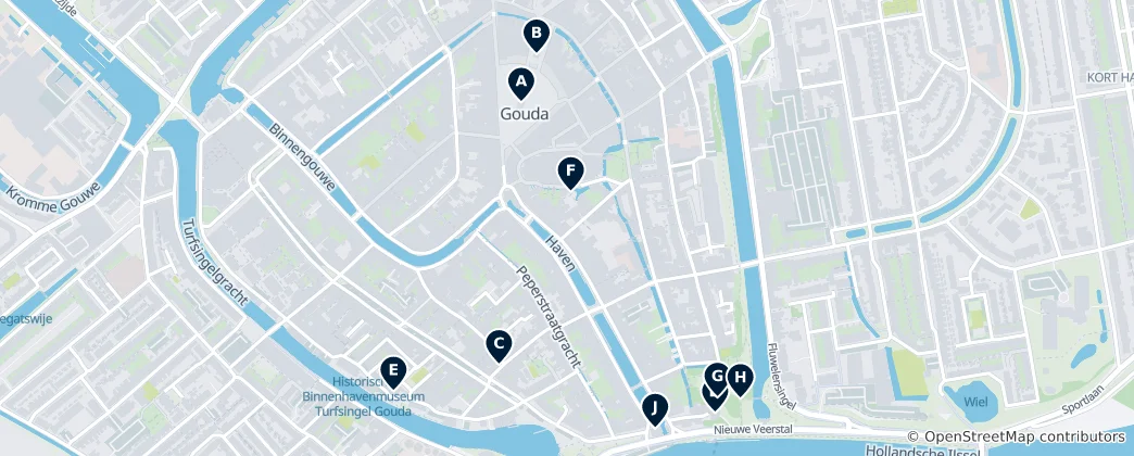 Karte von Gouda Heritage Trail