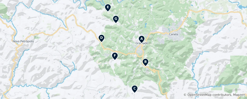 Karte von Notable Christian Churches