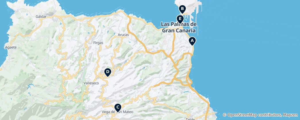 Karte von Gran Canaria Markets