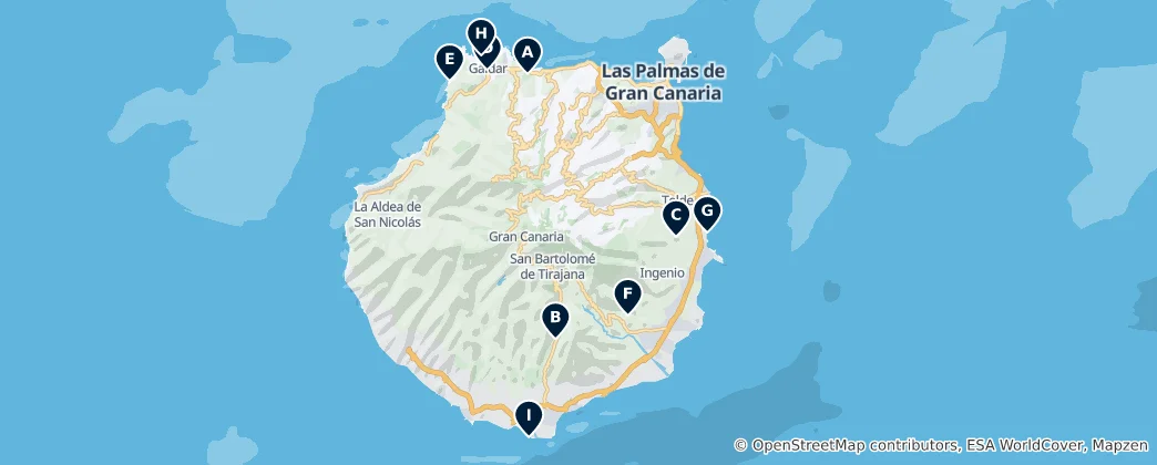 Map of Prehistoric Gran Canaria