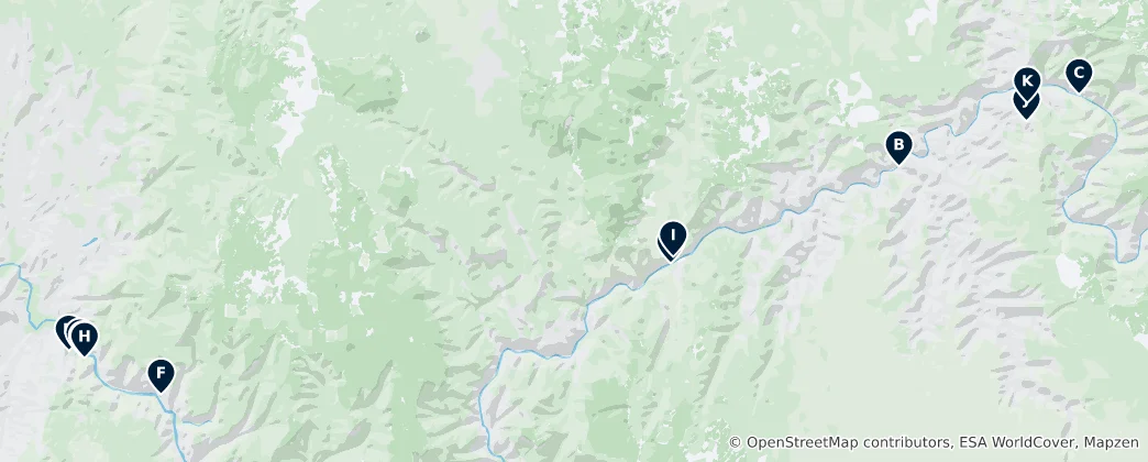 Mapa Natural Landmarks