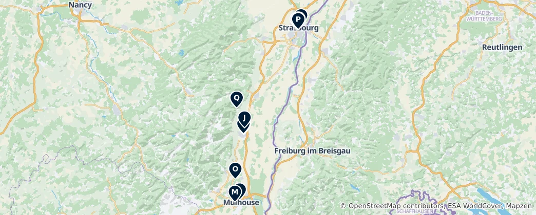 Map of Editor's Choice