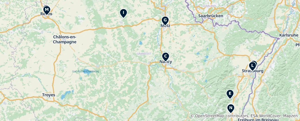 Map of Grand Est Essentials