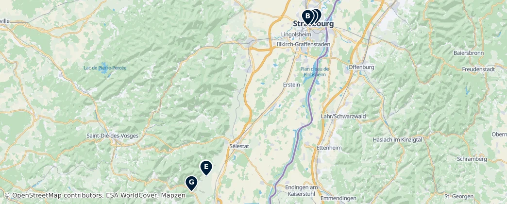 Hidden Gems of Alsace — Map