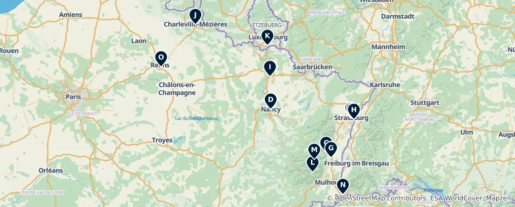 Map of Parks and Scenic Spots