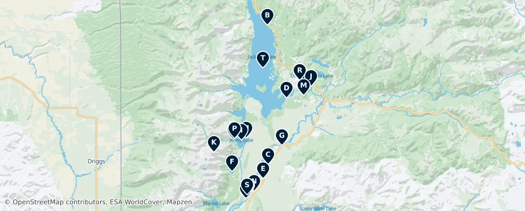 Mapa Grand Teton National Park: The Absolute Essentials
