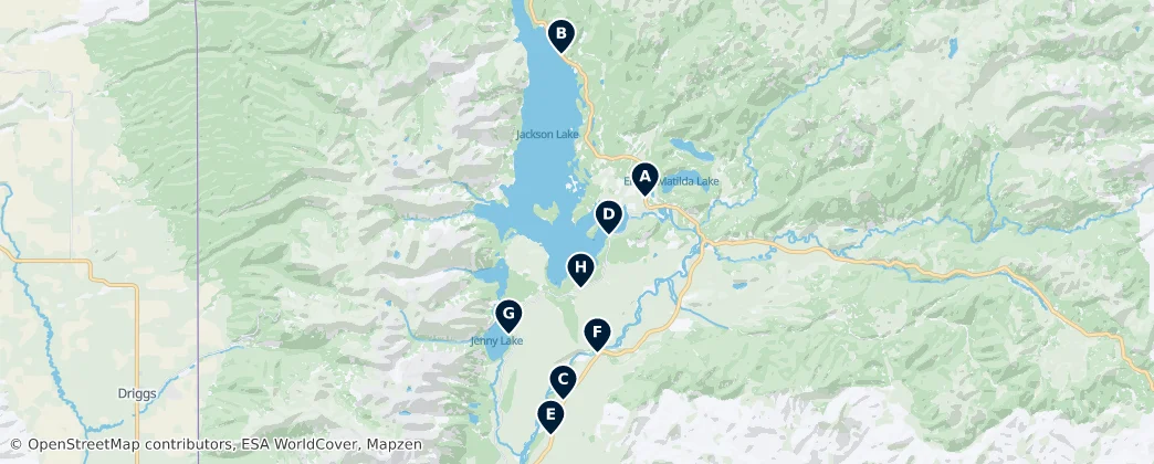 Mapa Scenic Overlooks